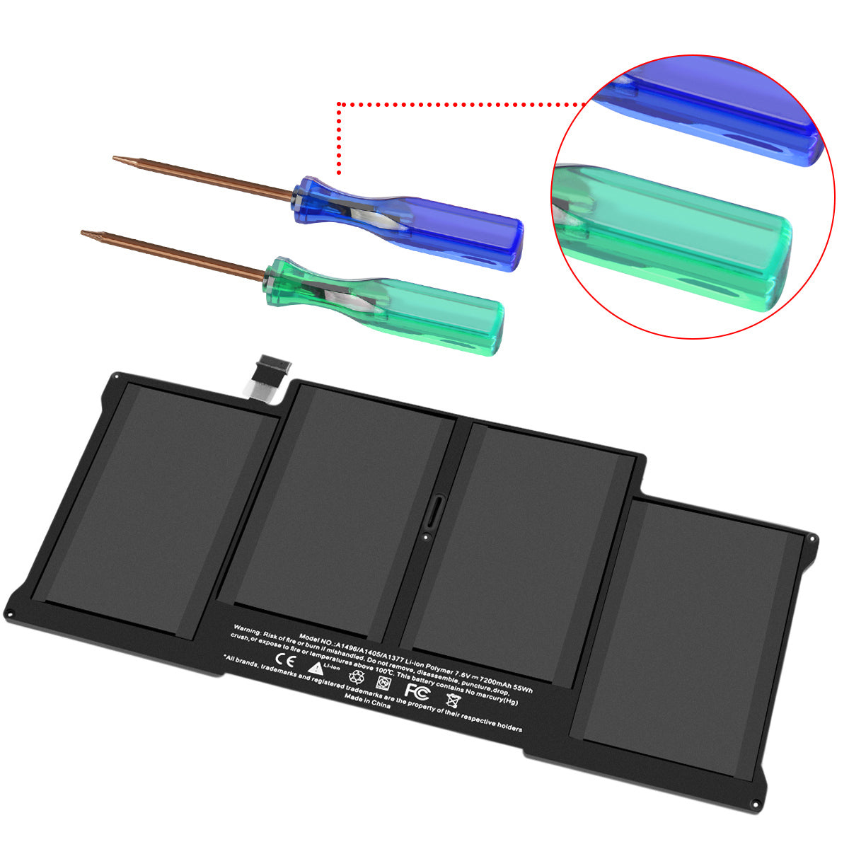 7.2Ah A1377 A1405 A1369 A1466 Battery For Apple MacBook Air 13" 2013 2014 2015