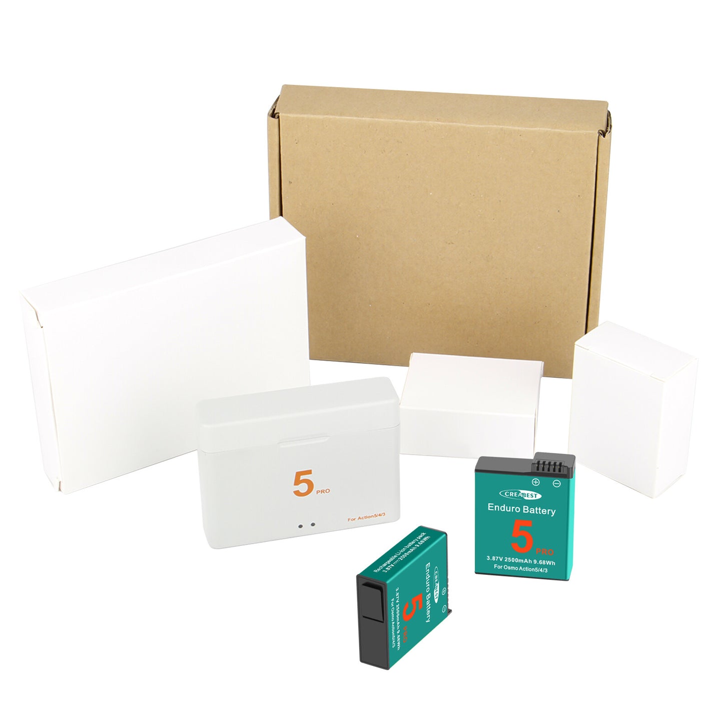2x Action 4 3 5 Pro Battery+Charger For DJI Osmo Action 5 Pro Action 4 Action 3