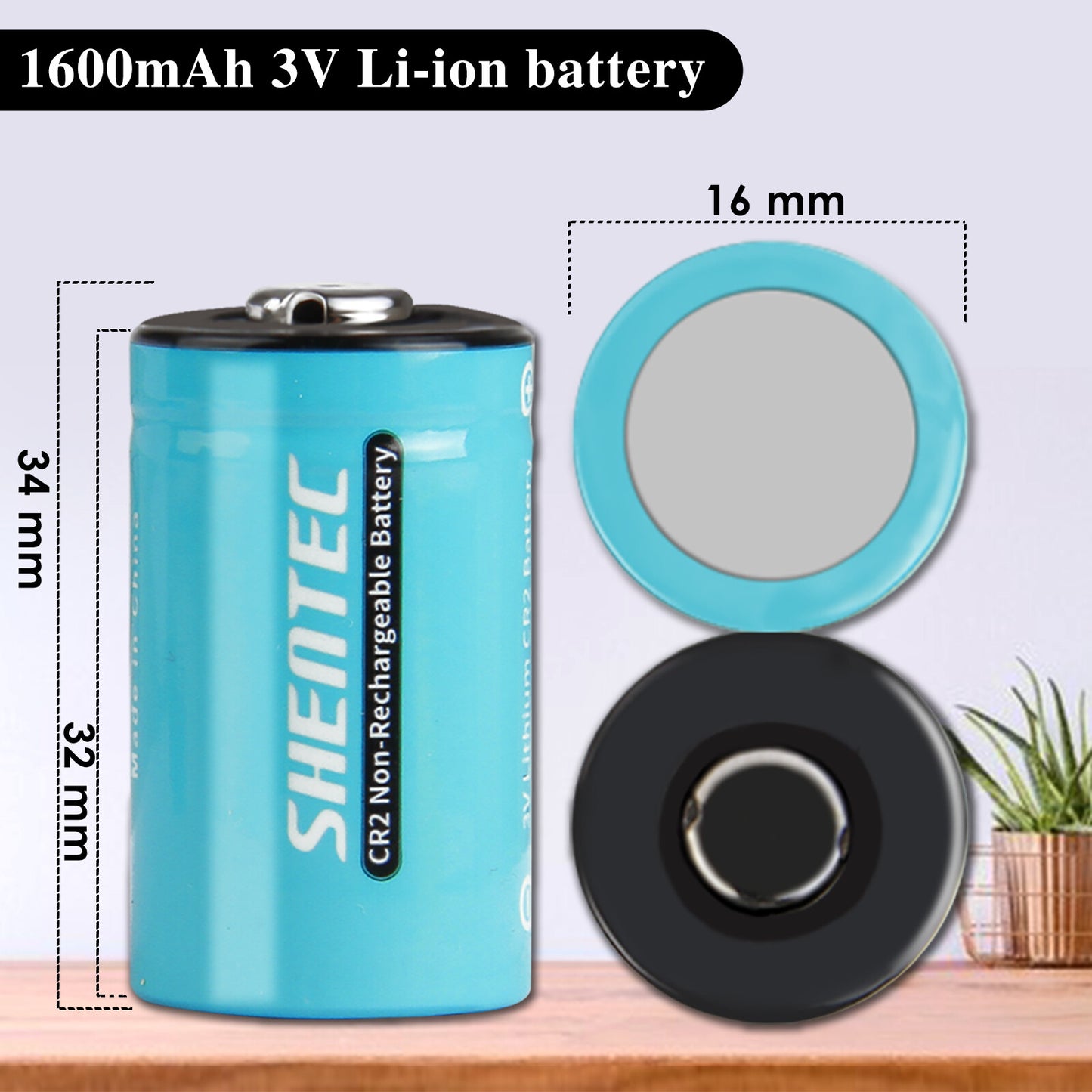 SHENTEC 20x 3V 1600mAh 123 CR123 CR123A Lithium Battery For DL123A Photo Camera