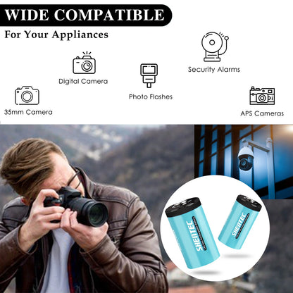 SHENTEC 20Pcs 1000mAh 3Volt CR-2 CR2 Lithium Battery For DR2R DLCR2 KCR2 CR17355