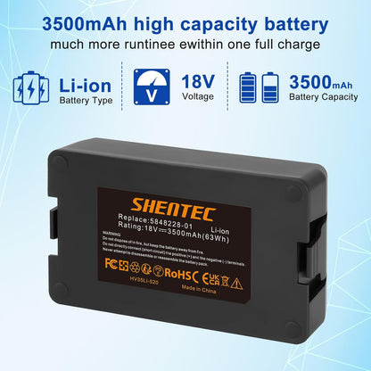 SHENTEC 18V Li-ion Replacement Battery For Garden Lawn Husqvarna Automower 115H 305 2020 310 2020 520 2021 520 2022 Limited Edition 2020