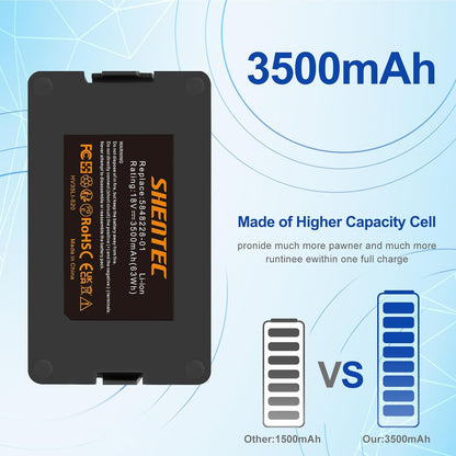 SHENTEC 18V Li-ion Replacement Battery For Garden Lawn Husqvarna Automower 115H 305 2020 310 2020 520 2021 520 2022 Limited Edition 2020