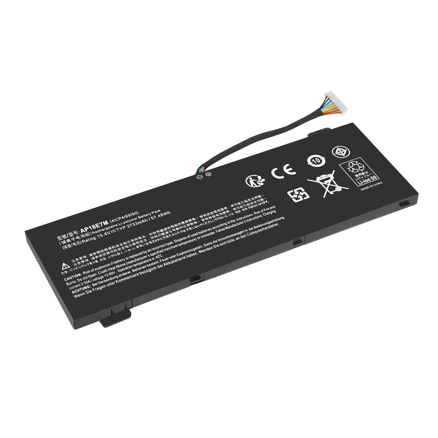 57Wh 15.4V Replacement Battery AP18E8M E7M 4ICP4/70/88 For Acer Nitro 7 AN715-51 AN515-52