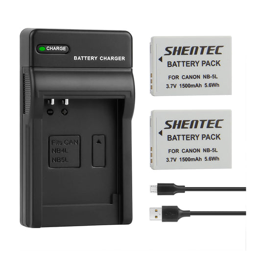 SHENTEC Li-ion Battery Charger for Canon PowerShot Digital IXUS