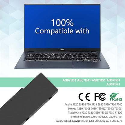 SHENTEC AS07B31 AS07B61 AS07B32 AS07B42 Battery for Acer Aspire