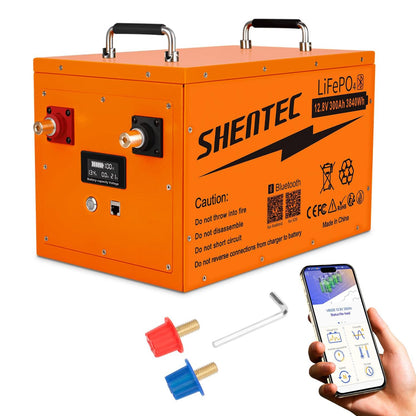 SHENTEC 12 V 300 Ah Self-Heating LiFePO4 Lithium Battery with 200 A BMS
