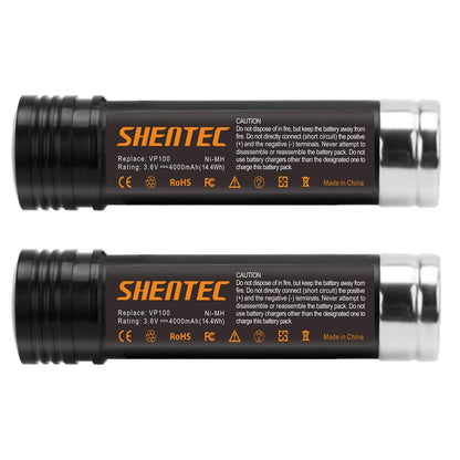 SHENTEC 2-Pack 4000mAh 3.6V Replacement Battery Compatible with Black & Decker Versapak