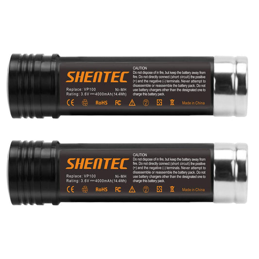 SHENTEC 2-Pack 4000mAh 3.6V Replacement Battery Compatible with Black & Decker Versapak