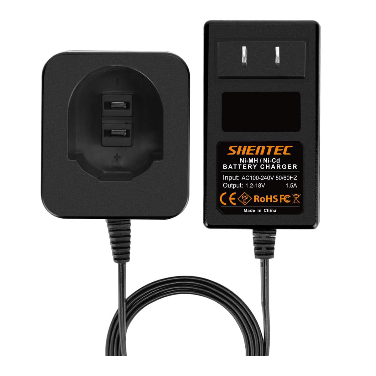 SHENTEC 7.2V-18V Battery Charger Compatible with Black and Decker