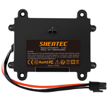SHENTEC 3.0Ah 18V Li-ion Battery for Bosch Indego F016L69176 F016104898 5INR19/66 S+400