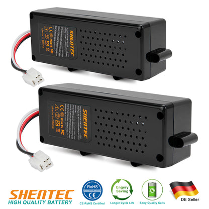 SHENTEC 2 Packs 32.4V 5.0Ah Li-ion Battery For Bosch Indego F016104299 Indego 800 1000 1200 3600