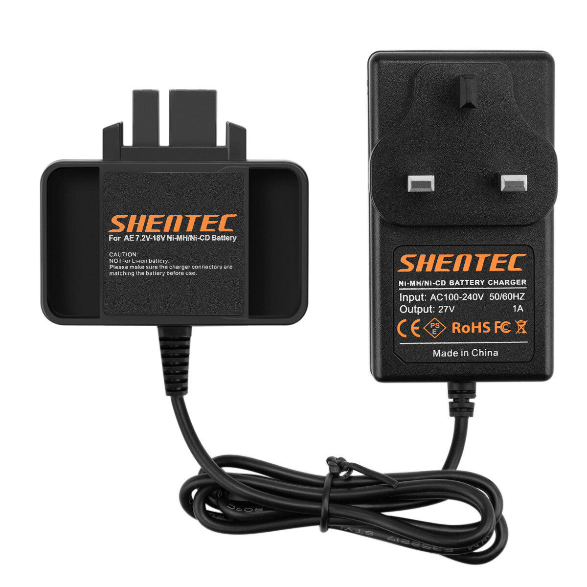 SHENTEC 7.2V-18V Battery Charger For Milwaukee AEG Ni-CD/MH BXS12 P12P BX12 BXS9.6 MX9.6