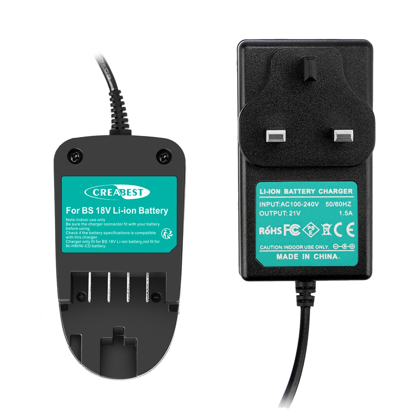 Charger for Bosch PSB18 LI-2 PST18 LI PSM18 LI PSR18 26073360 Li-ion Battery 18V