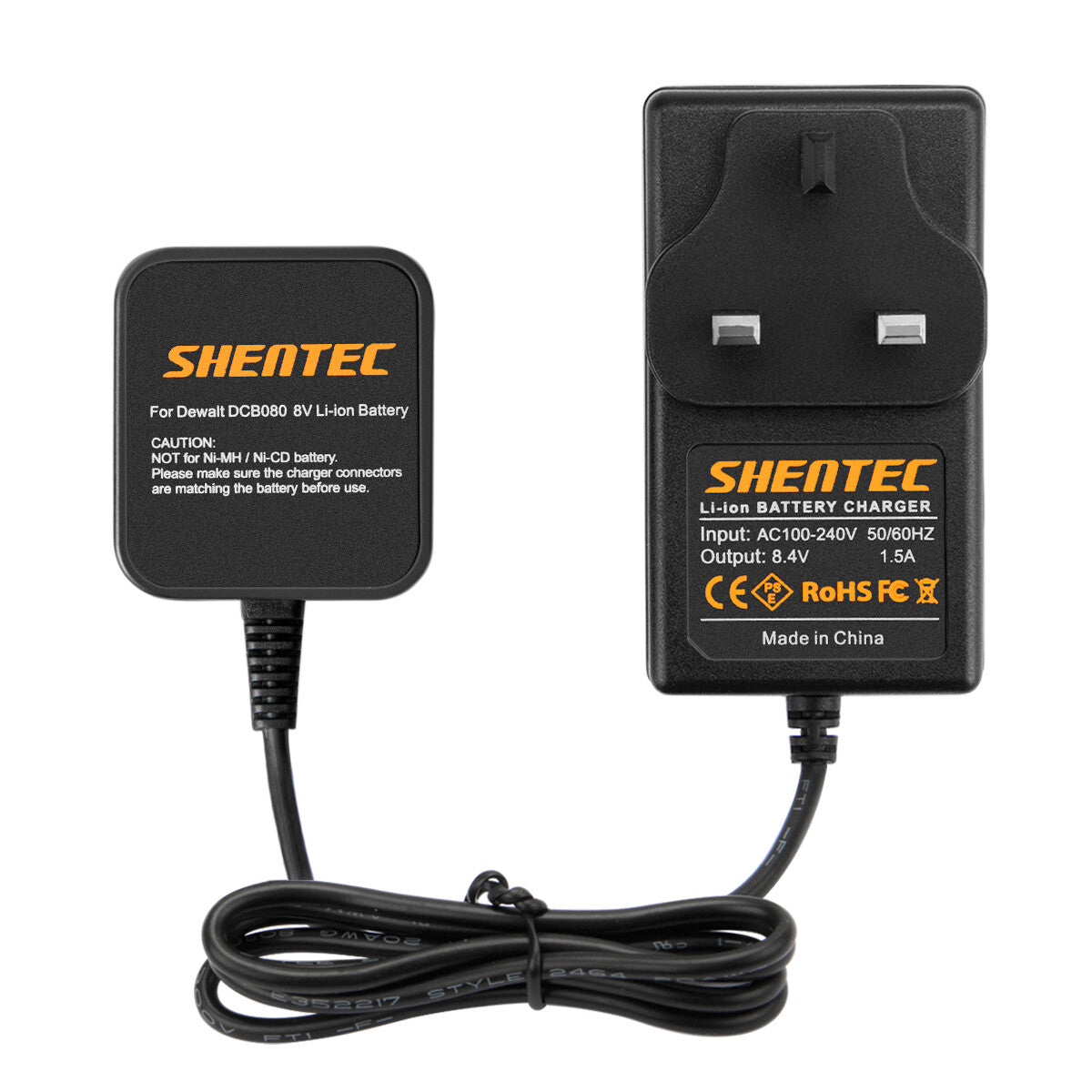 SHENTEC 7.2V Li-ion Battery Charger For Dewalt Battery DCB080 DCF680N1 DW4390 DCF680N2