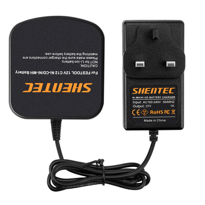 SHENTEC Battery Charger 1.2-18V for Festool BPS12C, BPC12,BPS12S,497019,498336