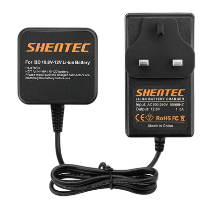 SHENTEC 12V Li-ion Charger For Black&Decker LB12 LBX12 BL1510 EGBL108 GKC108