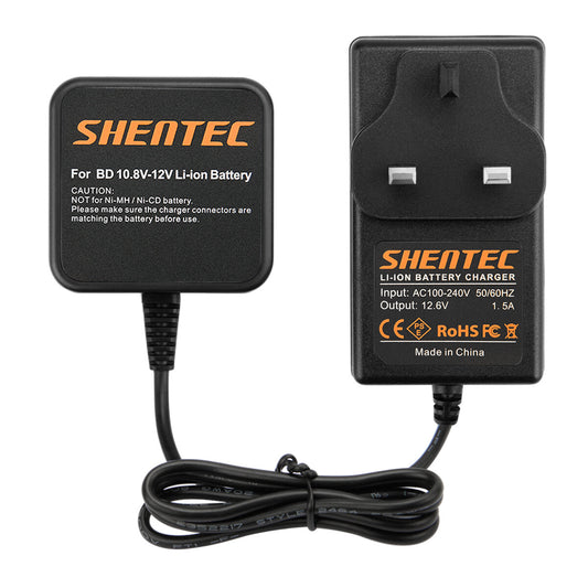 SHENTEC 12V Li-ion Charger For Black&Decker LB12 LBX12 BL1510 EGBL108 GKC108