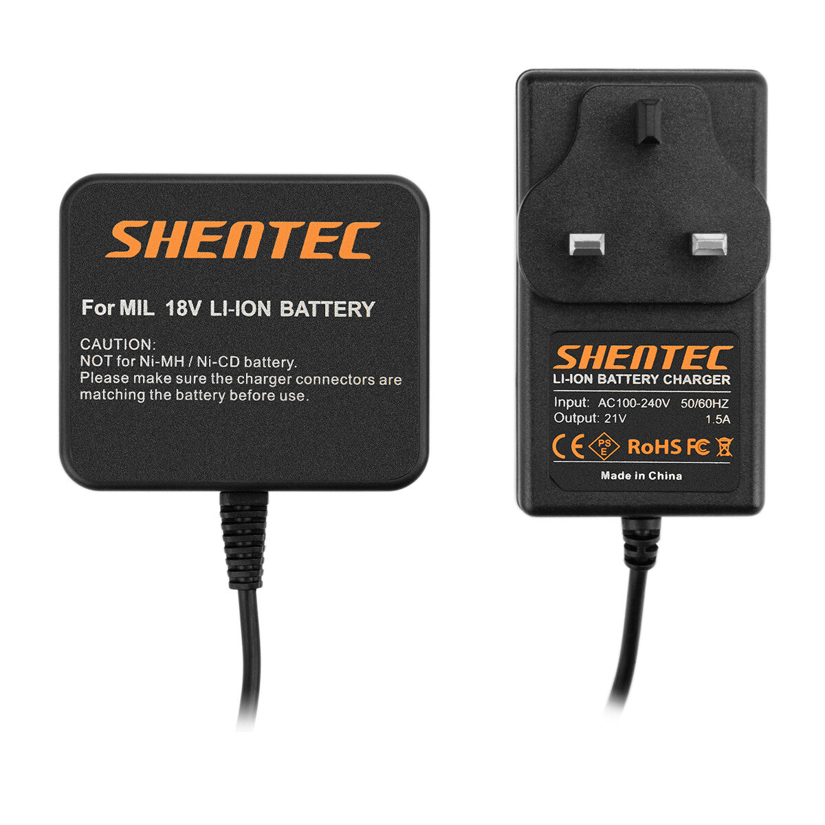 SHENTEC 18V Li-ion Battery Charger for Milwaukee M18B4 M18 48-11-1815 48-11-1890 M18B2