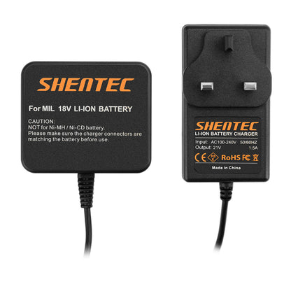 SHENTEC 18V Li-ion Battery Charger for Milwaukee M18B4 M18 48-11-1815 48-11-1890 M18B2