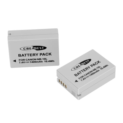 2x NB-10L Battery+Charger For Canon PowerShot G15 G16 G1X SX50HS SX60HS SX40HS