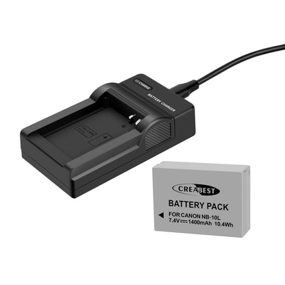 2x NB-10L Battery+Charger For Canon PowerShot G15 G16 G1X SX50HS SX60HS SX40HS