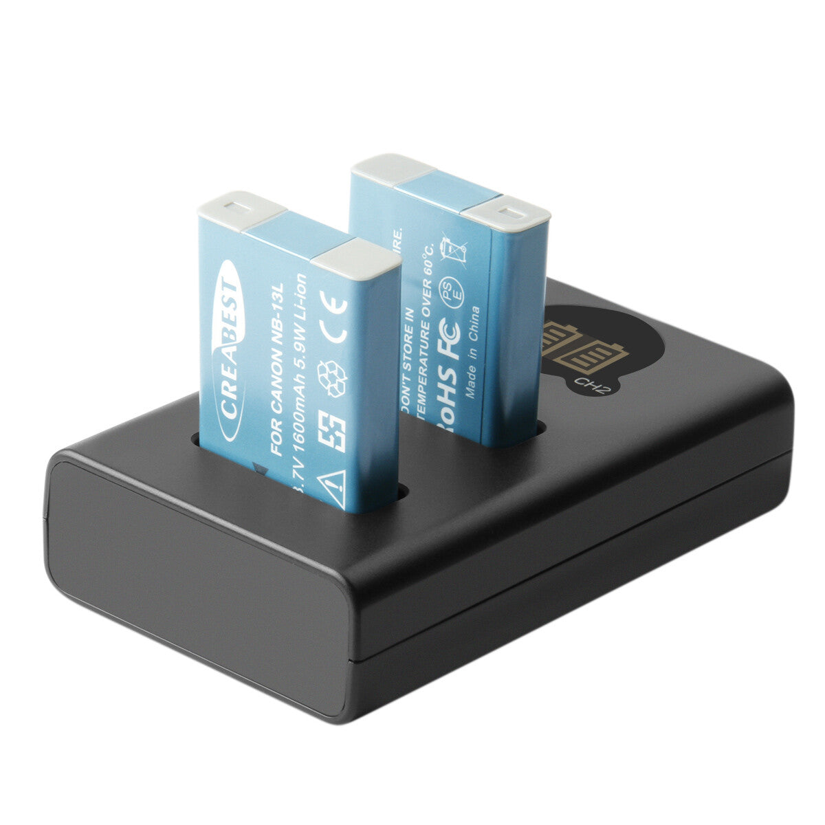 2x NB-13L Battery+LCD Charger For Canon PowerShot SX620 HS G5X G7X Mark III II