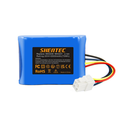 SHENTEC 2x 3500mAh 20V Li-ion Battery For Worx 50032492 50032774 WA3230 WA3231 S500i