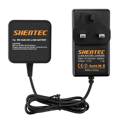 SHENTEC 12V Li-ion Battery Charger For Worx WA3503 WA3509 RW9300 WX382 WU288 WX125 WX283