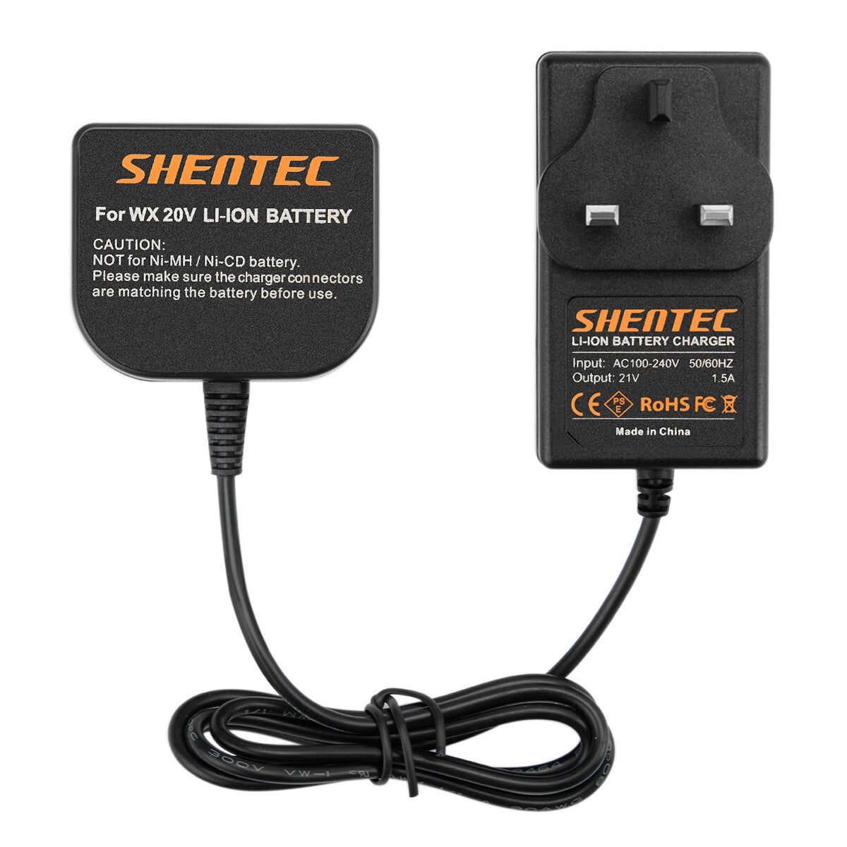SHENTEC 20V Li-ion Battery Charger for Worx WX390 WG549 WX390.1 WA3551.1 WX523.9