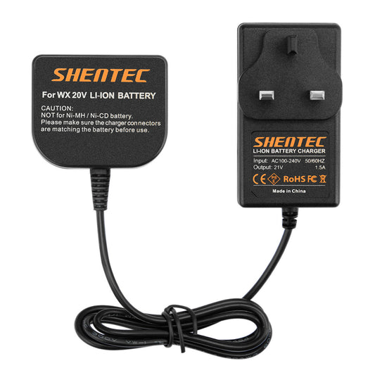 SHENTEC 20V Li-ion Battery Charger for Worx WX390 WG549 WX390.1 WA3551.1 WX523.9
