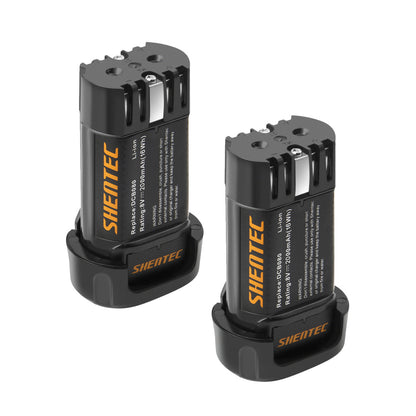 SHENTEC 2 Pack 2000mAh 8-Volt Replacement Battery Compatible with DEWALT