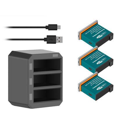 3x 1350mAh Battery+3 Channel Fast Charger USB For DJI Osmo AB1 P01 PT1 Action