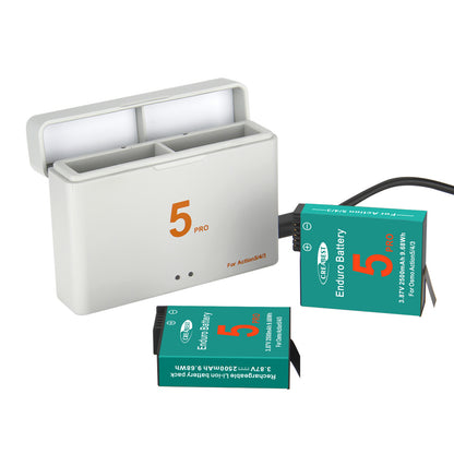 2x Action 4 3 5 Pro Battery+Charger For DJI Osmo Action 5 Pro Action 4 Action 3