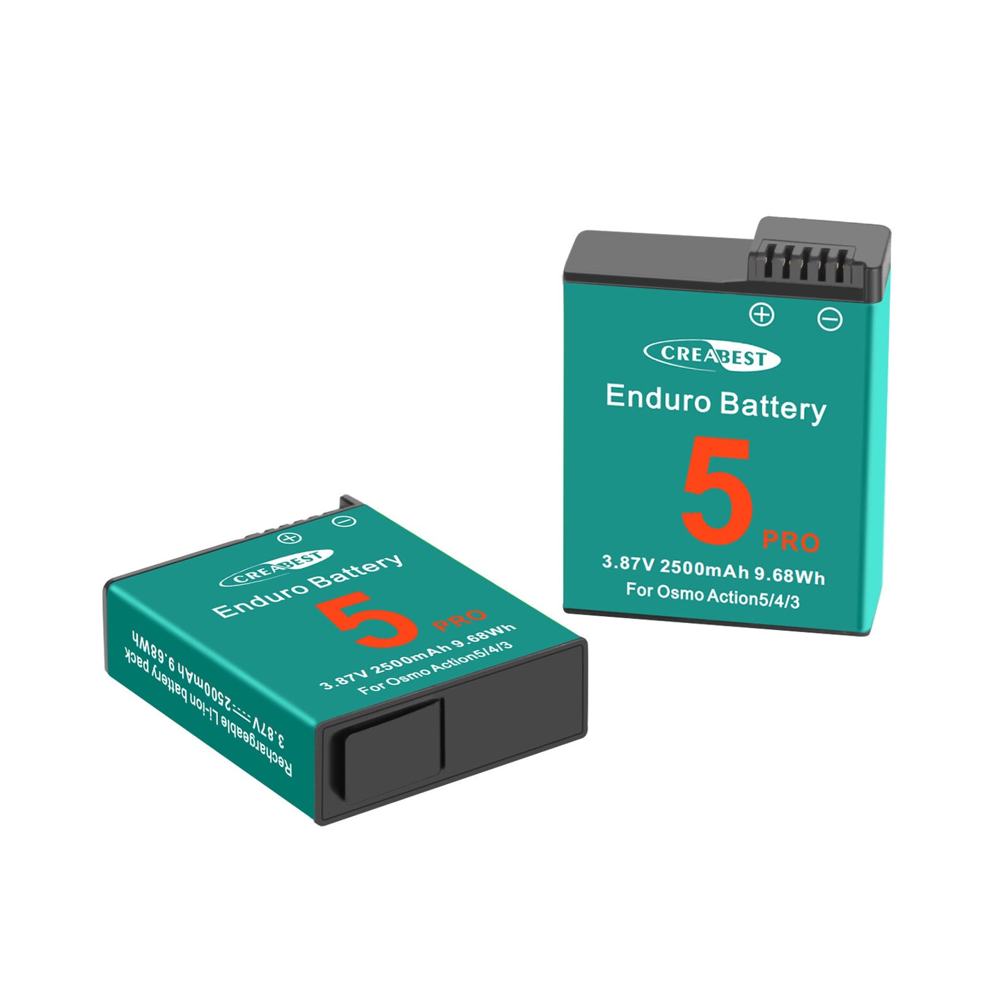 2x Action 4 3 5 Pro Battery+Charger For DJI Osmo Action 5 Pro Action 4 Action 3