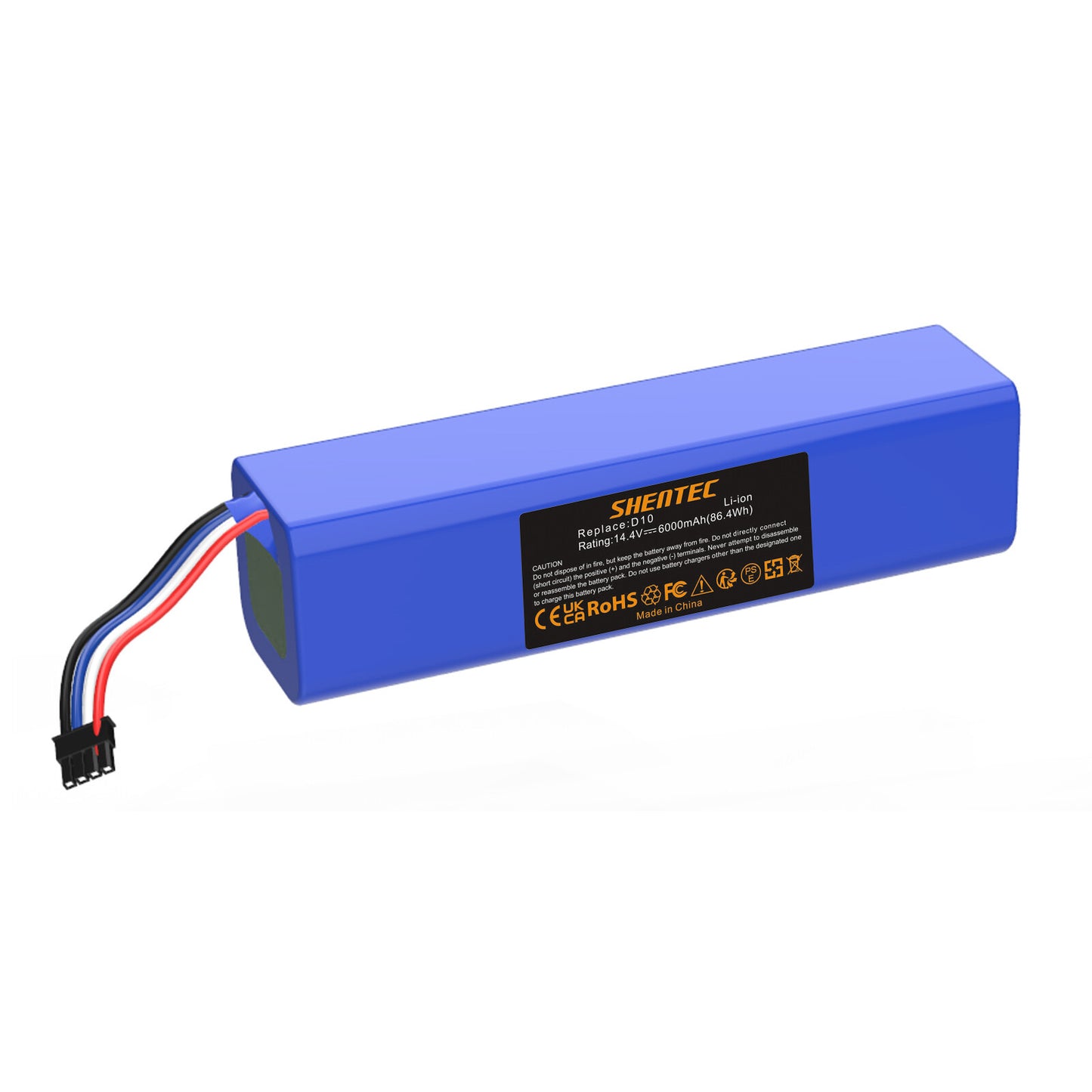 SHENTEC 6.0Ah 14.4V Replacement Battery for Dreame XIAOMI D10, D10 Plus, D10s, D9 Max,L10 Pro