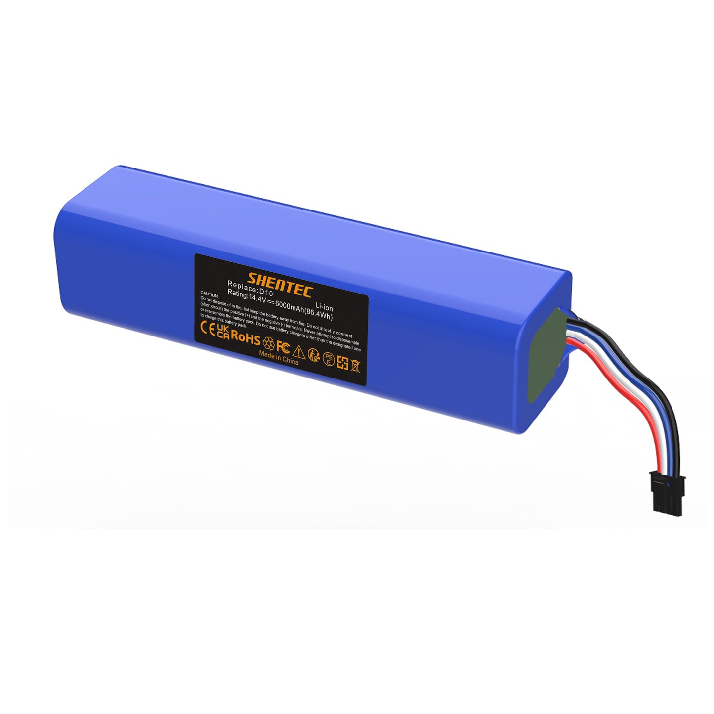 SHENTEC 6.0Ah 14.4V Replacement Battery for Dreame XIAOMI D10, D10 Plus, D10s, D9 Max,L10 Pro