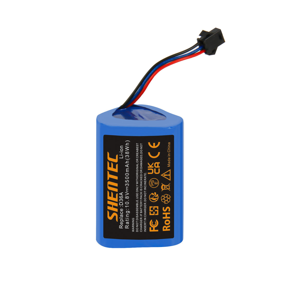 SHENTEC 3.5Ah 10.8V Li-Ion Replacement Battery for Ecovacs DA60-Darfon ZJ1450 Ecovacs D36A DA60