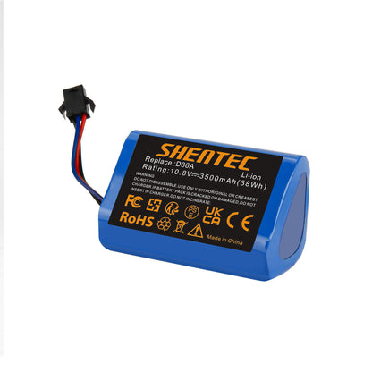 SHENTEC 3.5Ah 10.8V Li-Ion Replacement Battery for Ecovacs DA60-Darfon ZJ1450 Ecovacs D36A DA60