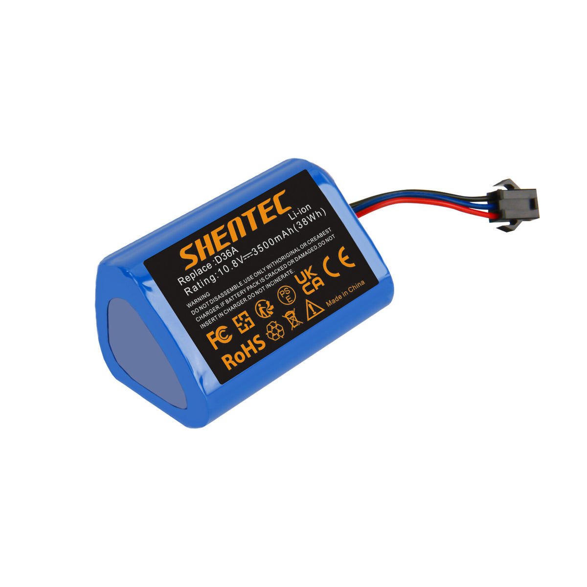 SHENTEC 3.5Ah 10.8V Li-Ion Replacement Battery for Ecovacs DA60-Darfon ZJ1450 Ecovacs D36A DA60
