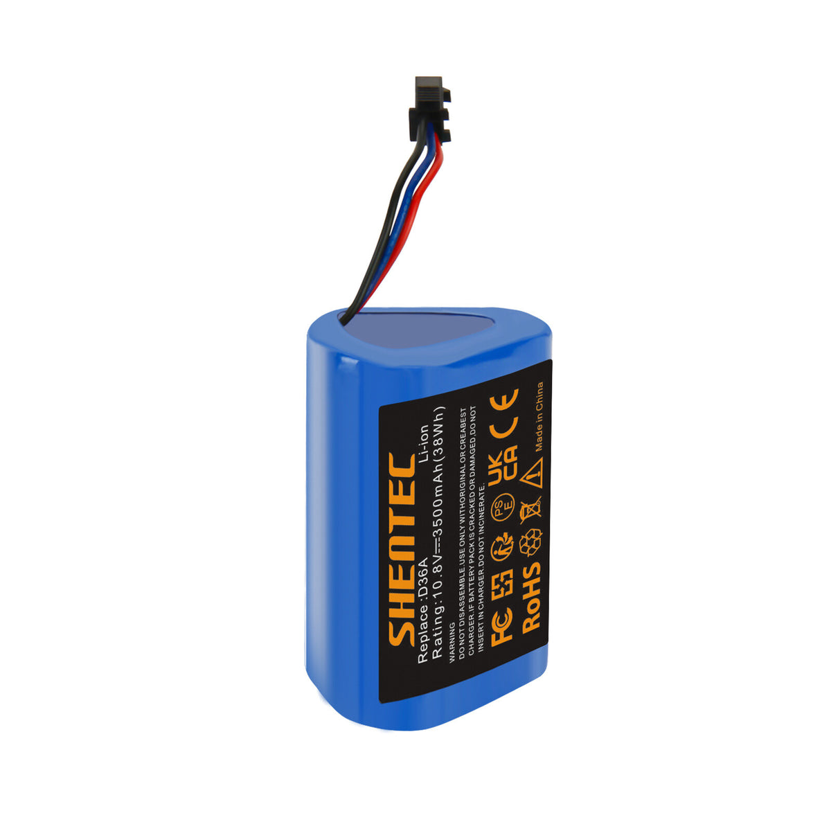 SHENTEC 3.5Ah 10.8V Li-Ion Replacement Battery for Ecovacs DA60-Darfon ZJ1450 Ecovacs D36A DA60