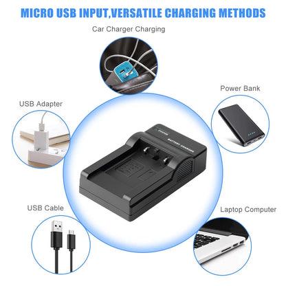 SHENTEC 3.6V 1200mAh Battery For Fujifilm NP-45 Olympus Nikon EN-EL10+Charger