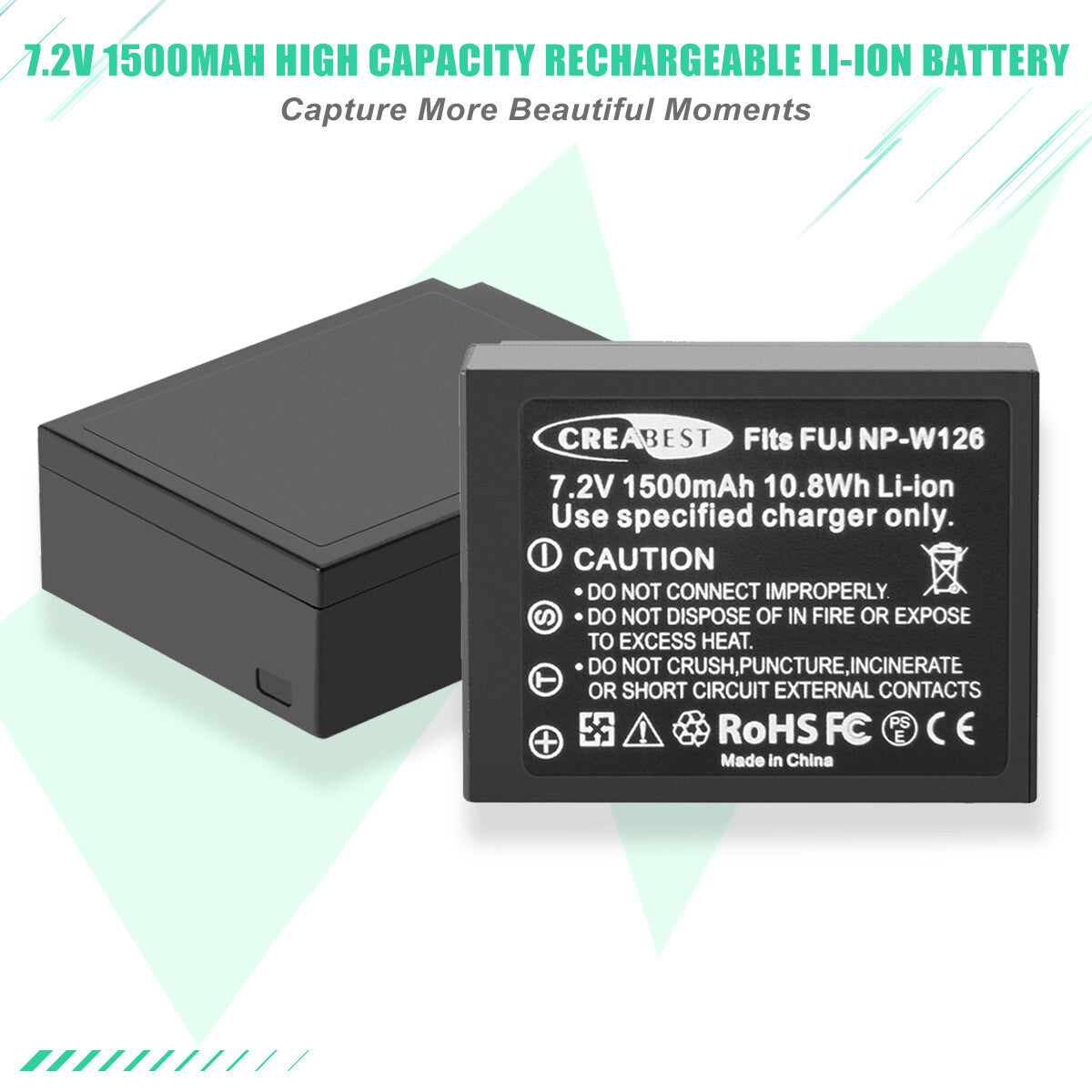 2x NP-W126 W126S Battery+Charger For Fujifilm Fuji X-E1 X-E2 X-E2S X-T10 X-T20