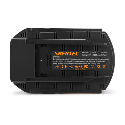 SHENTEC 4000mAh 24V Ni-MH Replacement Battery for HILTI 24V B24, B 24/2.0, B 24/3.0,TE 2-A,WSR 650-A