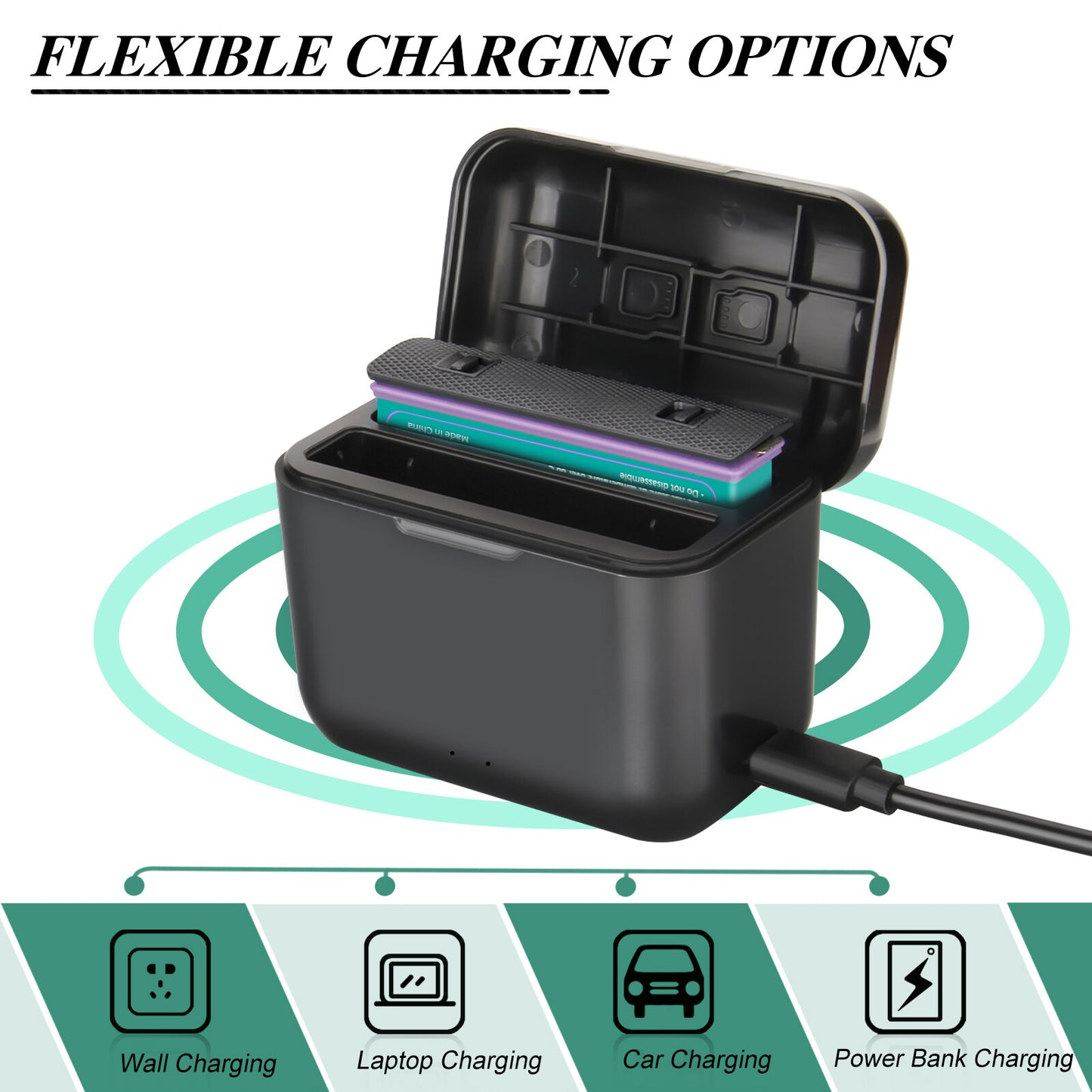 2x 3.0Ah 3.85V JH-X4 Replacement Battery +Power Box Charger For Insta360 X4 Action Camera