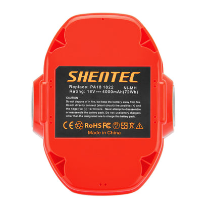 SHENTEC 4.0AH Ni-MH Replacement Battery for Makita 18V 1822 1823 1834 1835 PA18 4334D 194158-6