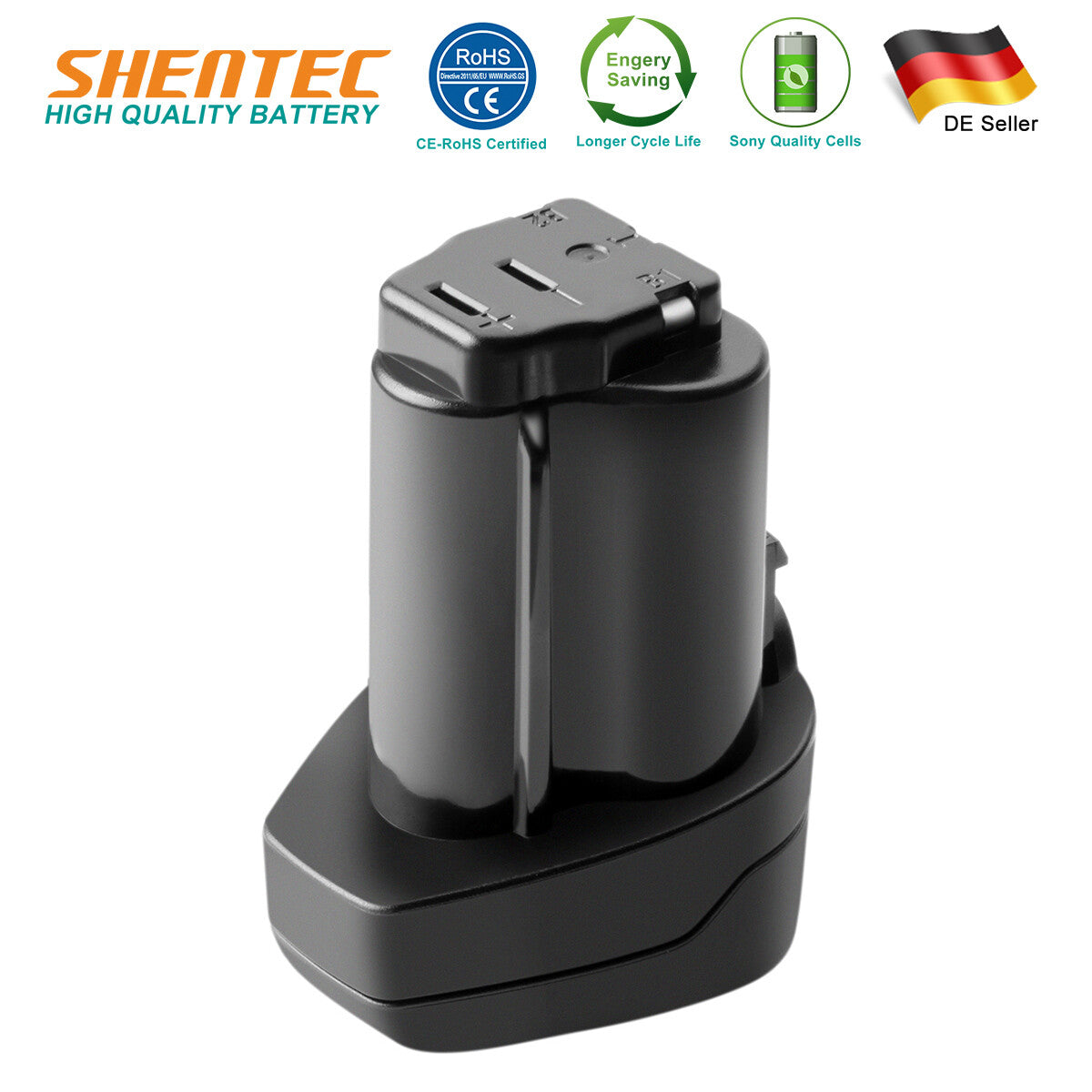 SHENTEC 4.0Ah 10.8V Li-ion Battery For Metabo 6.25438 625438 6.25439
