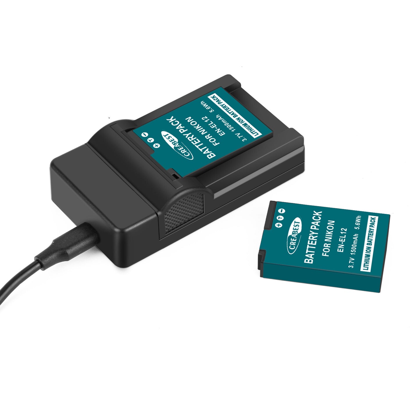 2x EN-EL12 Battery+Charger For Nikon CoolPix P310 P330 B600 A900 P300 S8000 S31
