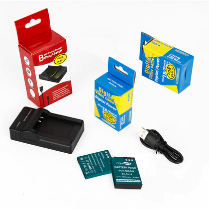 2x EN-EL12 Battery+Charger For Nikon CoolPix P310 P330 B600 A900 P300 S8000 S31