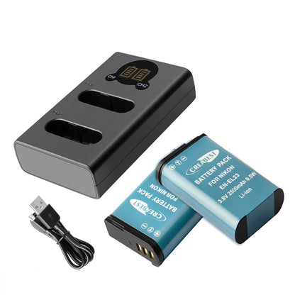 2X EN-EL23 Battery &Charger For Nikon Coolpix P900 S810c B700 P600 P610 P610s