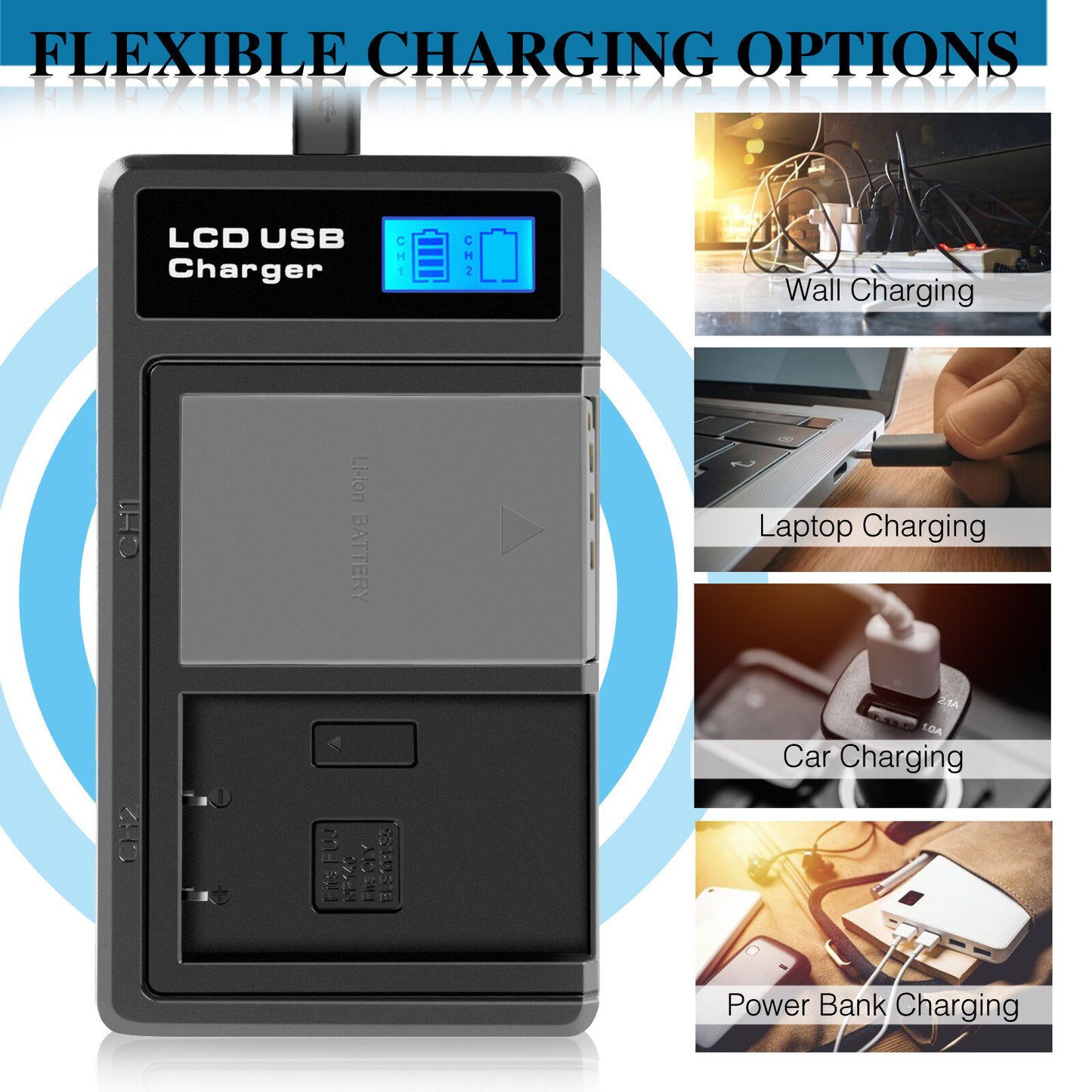 2x BLS-5 BLS-50 PS-BLS5 2000mAh Camera Battery + Dual Charger For Olympus PEN